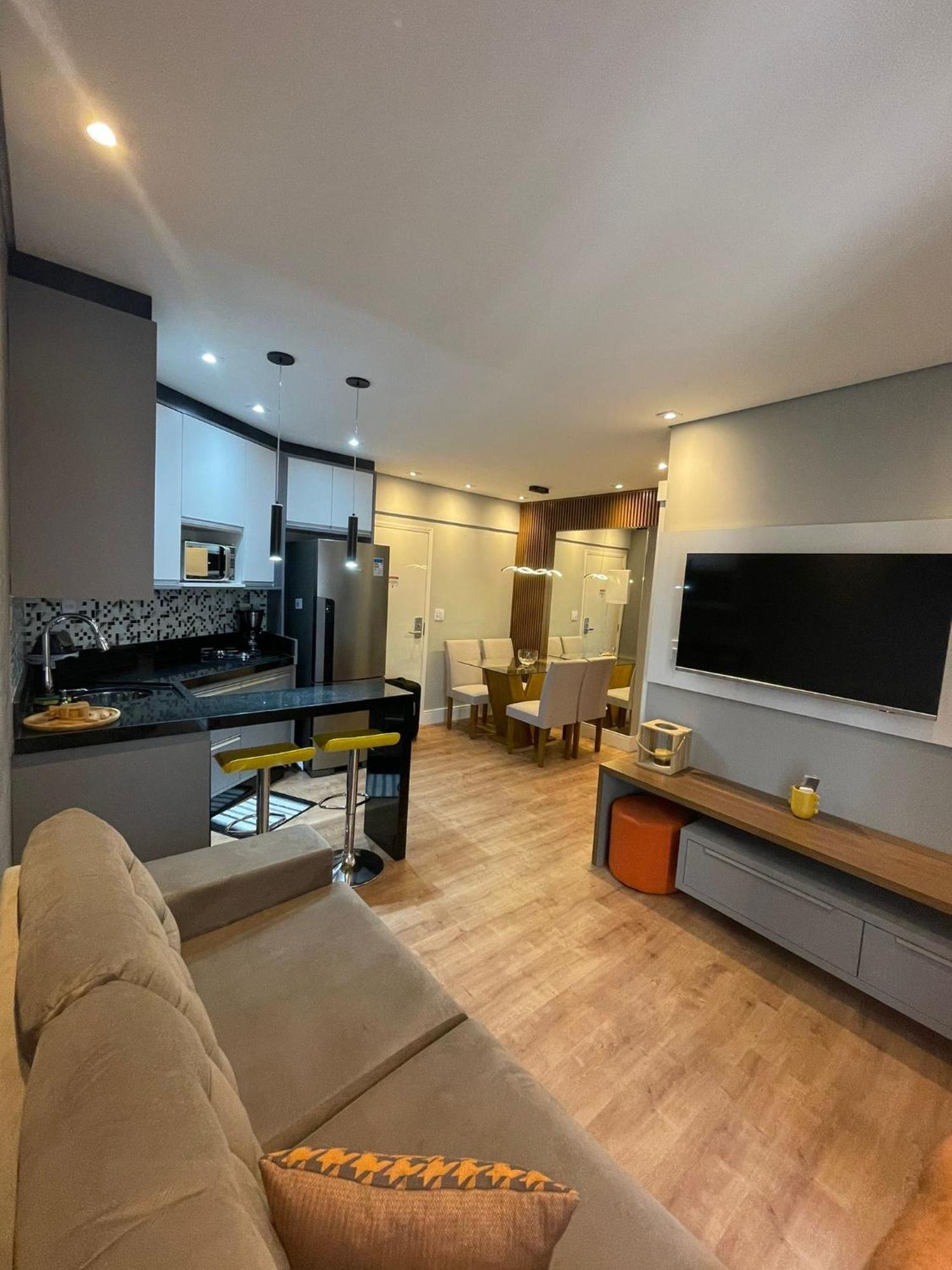 Flat Completo No Gonzaga Santos Uma Quadra Da Praia Екстериор снимка